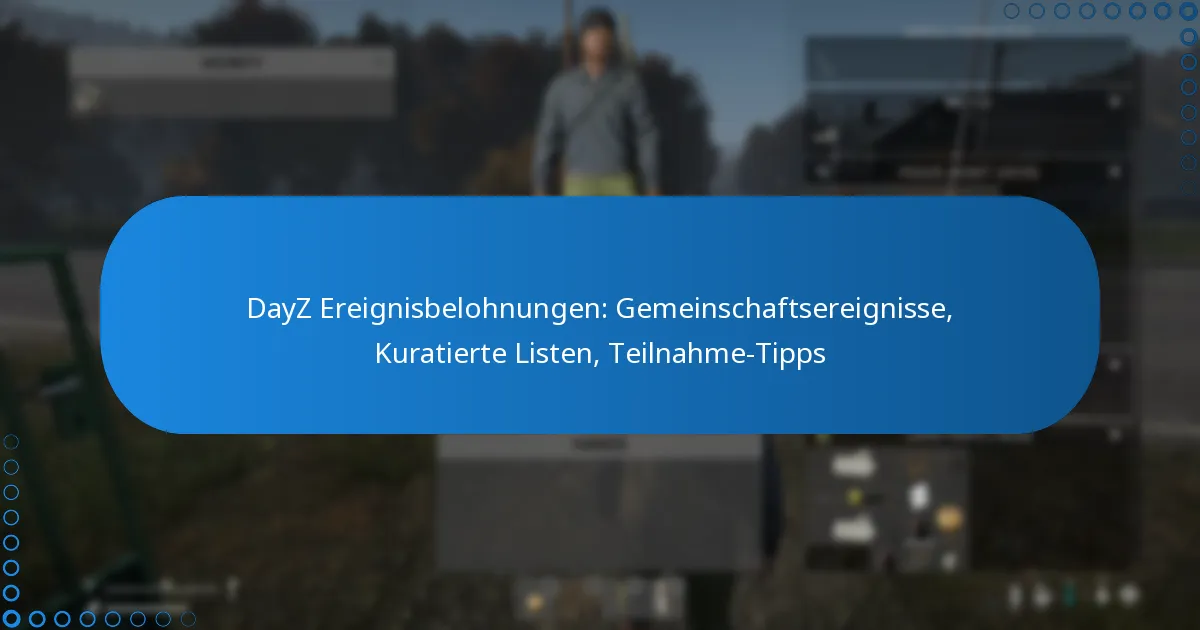 DayZ Ereignisbelohnungen: Gemeinschaftsereignisse, Kuratierte Listen, Teilnahme-Tipps