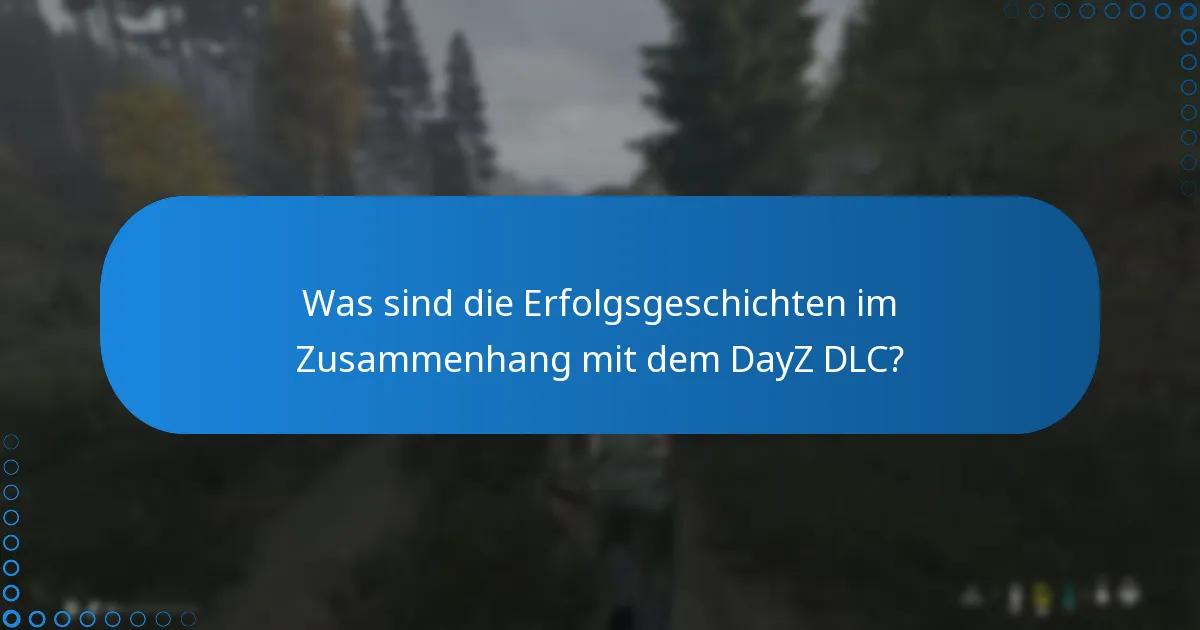 Was sind die Erfolgsgeschichten im Zusammenhang mit dem DayZ DLC?