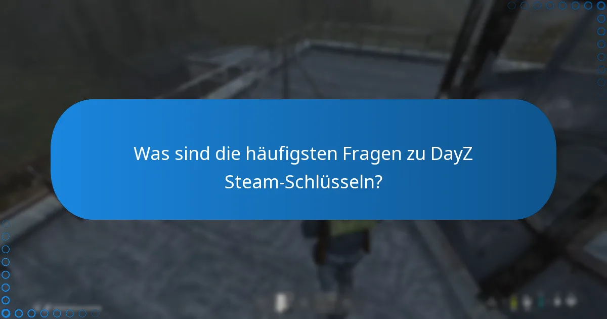 Was sind die häufigsten Fragen zu DayZ Steam-Schlüsseln?
