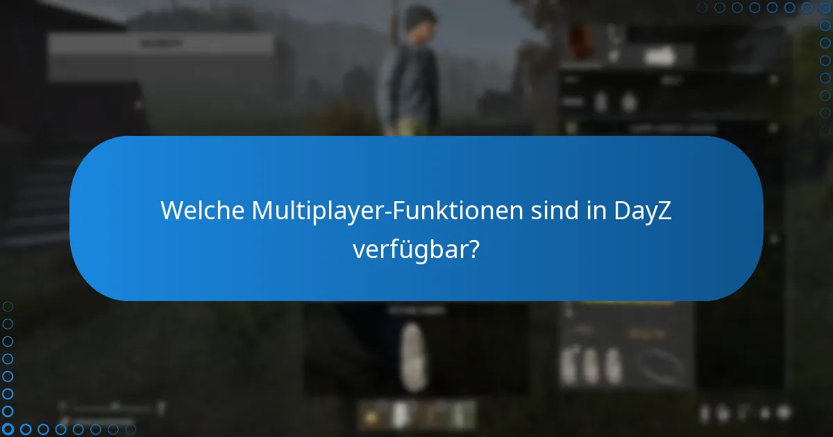 Was sind die wichtigsten Gameplay-Features von DayZ?